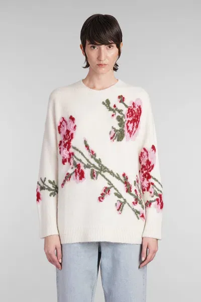 Blumarine Knitwear In Beige Wool In Cream