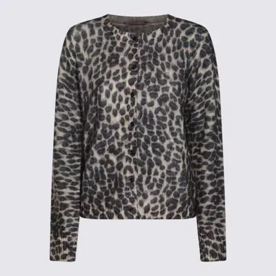 Blumarine Leopard Wool Knitwear In Brown