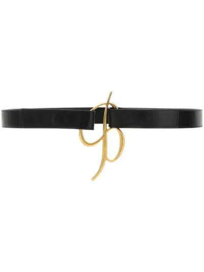 Blumarine Logo-buckle Belt In Black