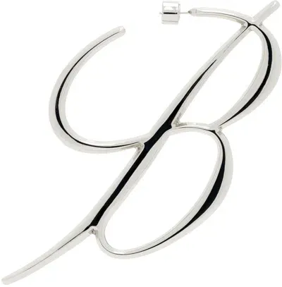 Blumarine Silver B Monogram Single Earring In N0996 Nikel Free Tel