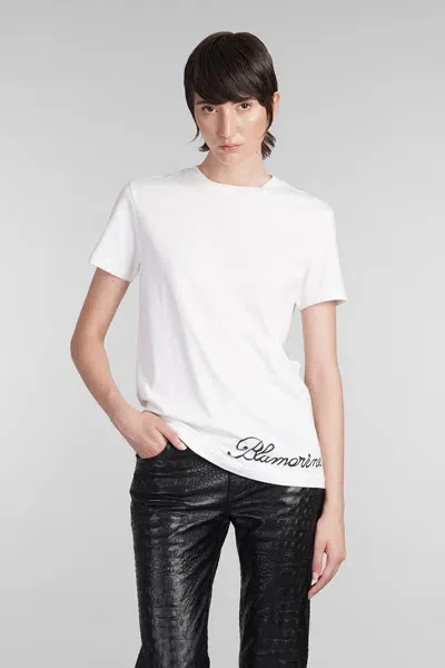 Blumarine T-shirt In White Cotton