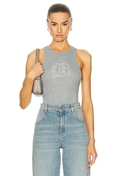 Blumarine Tank Top In Frost Gray