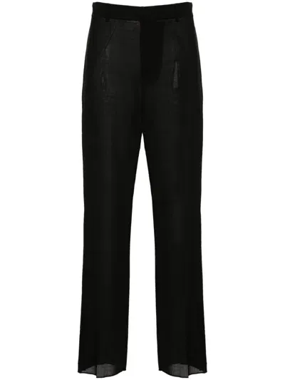 Blumarine Virgin Wool Trousers In Black