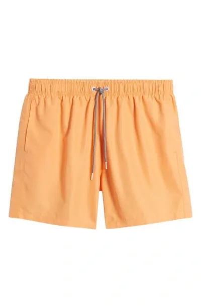 Boardies Tangerine Mid Length Swim Trunks In Orange