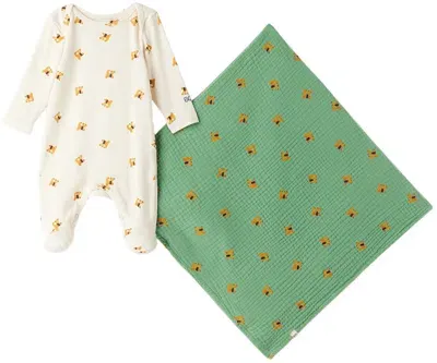 Bobo Choses Baby Off-white & Green Fairy Dog Pyjama Set