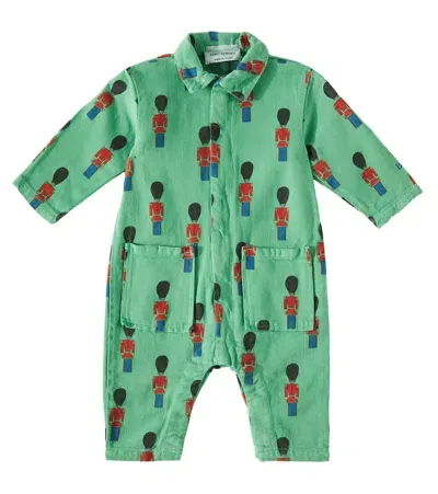 Bobo Choses Baby Printed Cotton Onesie In Green