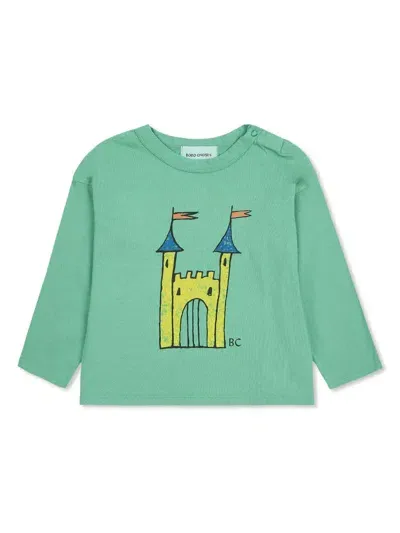 Bobo Choses Babies' Faraway Castle T-shirt In Green