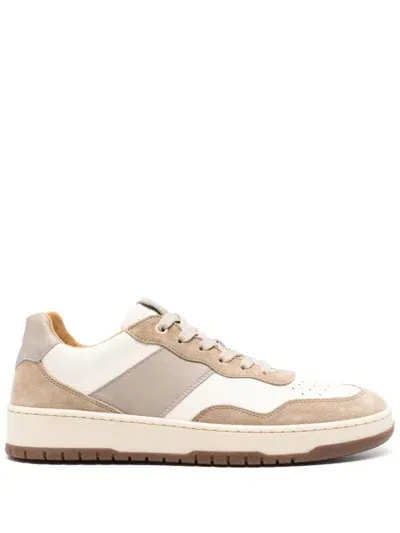 Boggi Milano Leather Sneakers In White