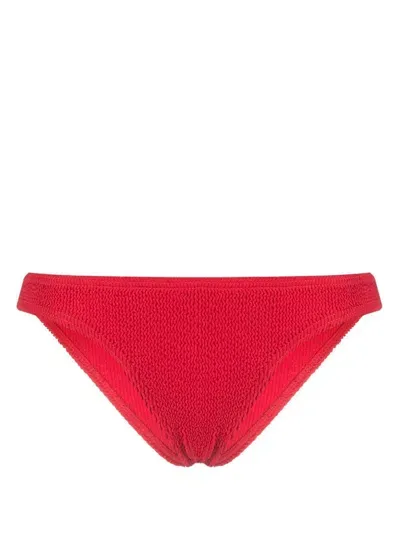 Bondeye Bond Seersucker Bikini Bottoms In Red