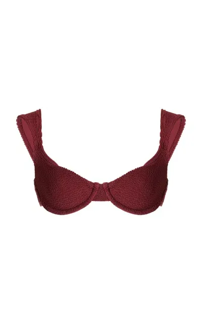 Bondeye X Georgia Fowler Balconette Bikini Top In Red