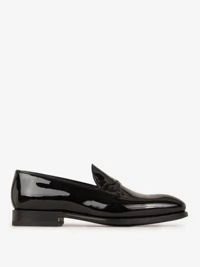 Bontoni Embossed-detail Leather Loafers In Black