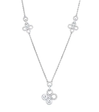 Boodles White Gold And Diamond Large Be  Necklace In Metallic