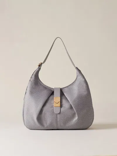 Borbonese Borsa Hobo M. Bags In Blue