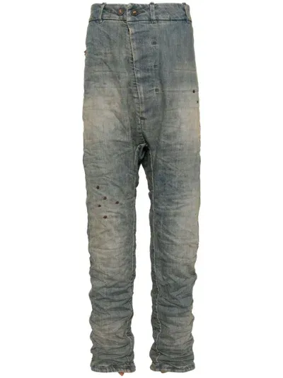 Boris Bidjan Saberi Acid-washed Mould Jeans In Blue