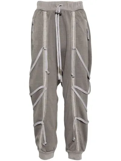 Boris Bidjan Saberi Dyed Track Pants In Gray