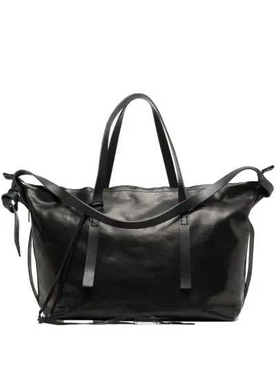 Boris Bidjan Saberi Laces Detail Large Tote Bag In Black