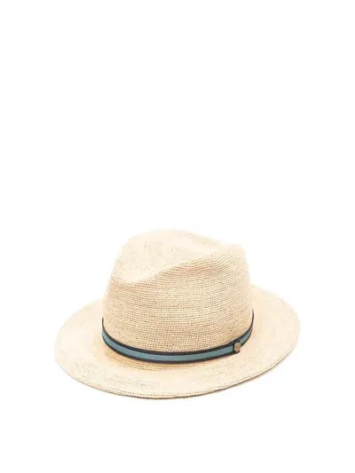 Borsalino Argentina Straw Panama Hat In Blue