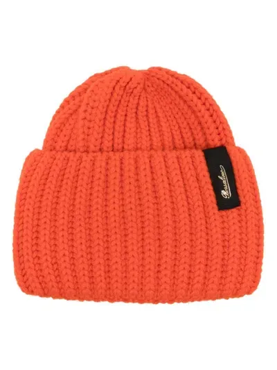 Borsalino Haube Beanie Hat In Orange