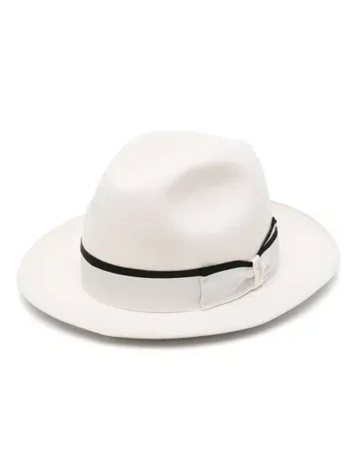 Borsalino Jer Panama Hat In White