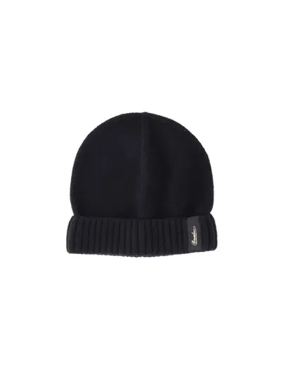 Borsalino Logo Beanie In Black