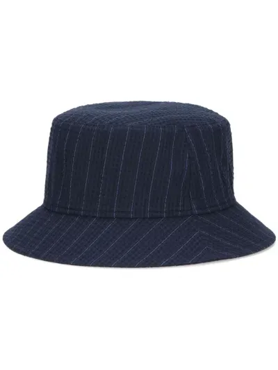 Borsalino Mistero Striped Bucket Hat In Blue