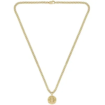 Boss Business Boss North Compass Necklace Gold