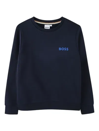 Bosswear Kids' Logo-print Sweatshirt In Blue