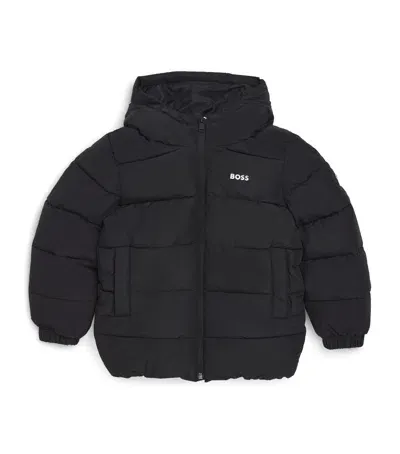 Bosswear Kids' Logo Puffer Jacket In Black