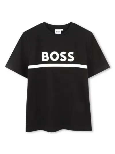 Bosswear Kids' Logo T-shirt In Black