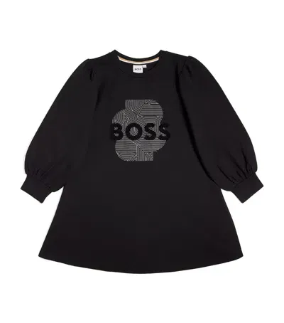 Bosswear Kids' Logo T-shirt Dress In Black