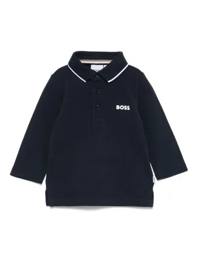 Bosswear Babies' Piqué Polo Shirt In Blue