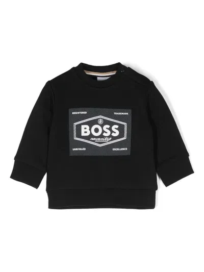 Bosswear Babies' Raised-logo Sweatshirt In Black