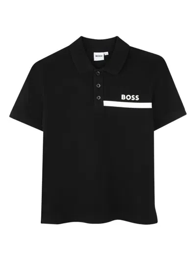 Bosswear Kids' Short-sleeved Polo Shirt In Black