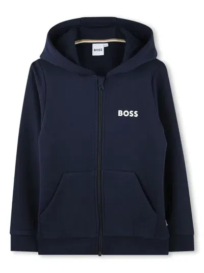 Bosswear Kids' Zip-up Hoodie In Blue