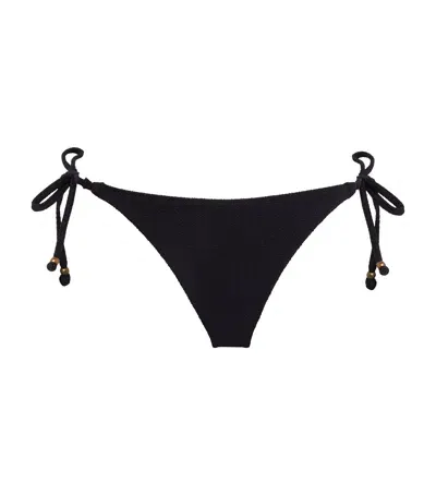 Boteh Lizzie Tie Bikini Bottoms In Black