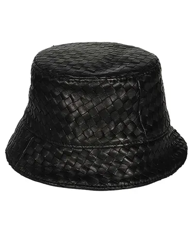 Bottega Veneta Black Intrecciato Bucket Hat