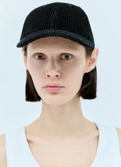 Bottega Veneta Corduroy Baseball Cap In Black