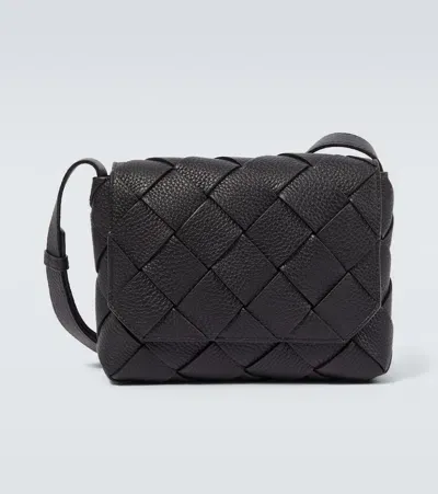 Bottega Veneta Diago Intreccio Leather Crossbody Bag In Black