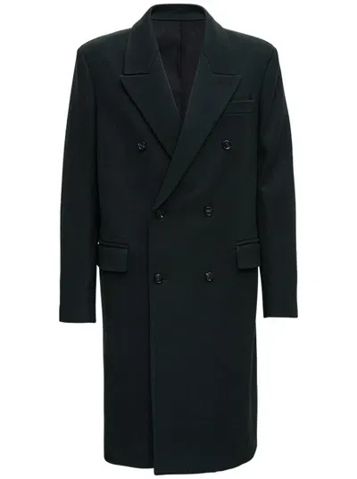 Bottega Veneta Double Breasted Coat In Green