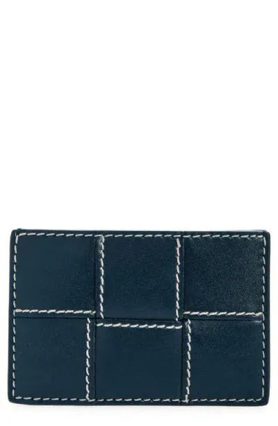 Bottega Veneta Intrecciato Leather Card Case In Black