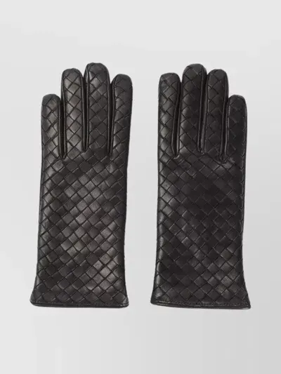 Bottega Veneta Bottega  Veneta Intrecciato Leather Gloves In Brown