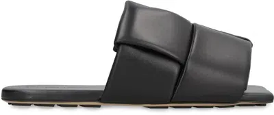 Bottega Veneta Men's Patch Leather Mules In Black