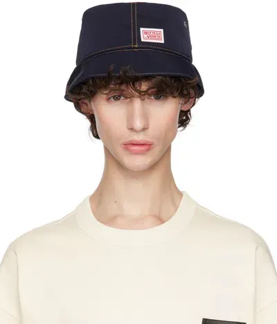 Bottega Veneta Navy Tech Nylon Bucket Hat In 4121 Navy