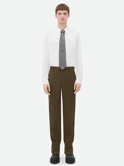 Bottega Veneta Grain De Poudre Trousers In Green