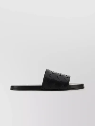 Bottega Veneta Sunday Leather Mules In Black