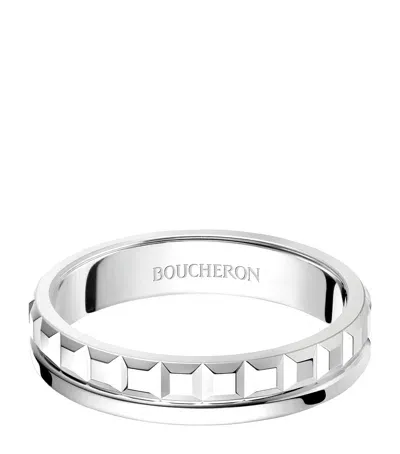 Boucheron White Gold Qautre Radiant Edition Wedding Band