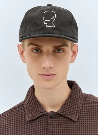 Brain Dead Logo Head Baseball Cap In Pattern