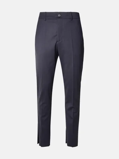 Brian Dales Blue Wool Blend Trousers