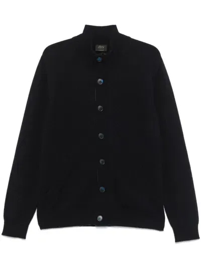 Brioni Cashmere Cardigan In Blue