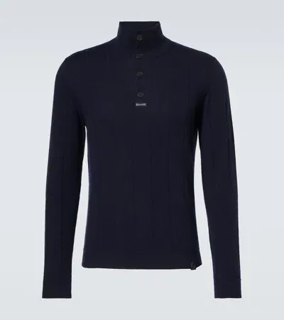 Brioni Cashmere Sweater In Blue